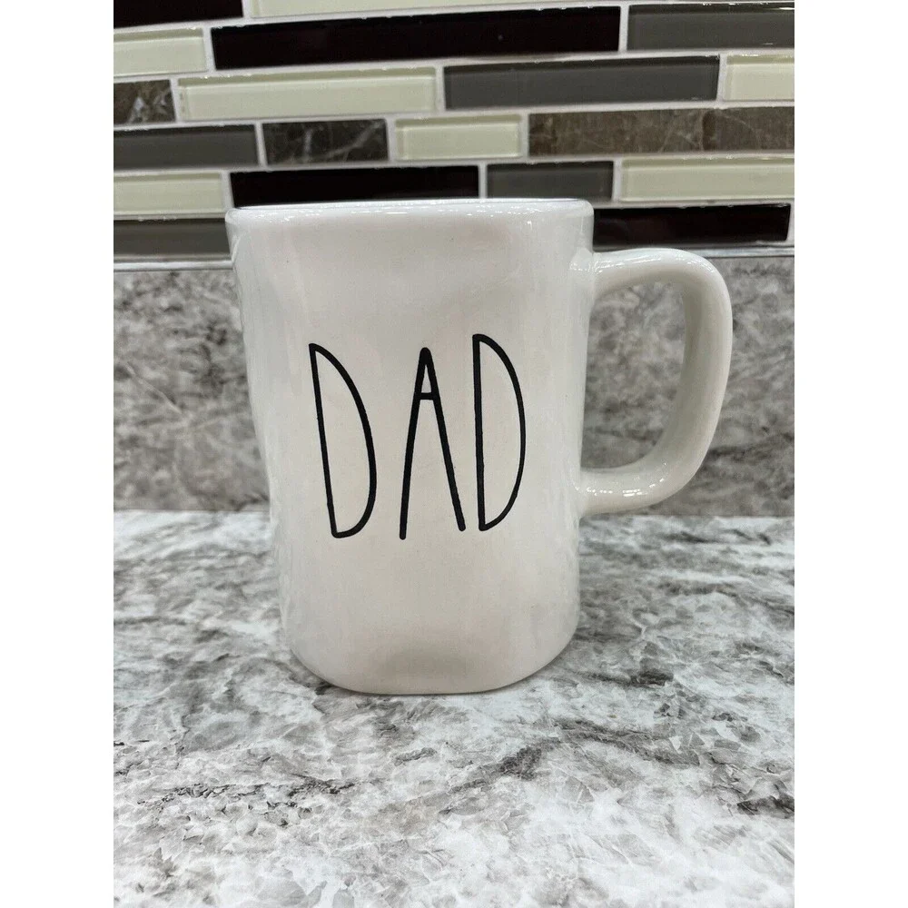 LARGE M MAGENTA  Rae Dunn Dad Coffee Mug EUC